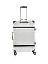  image of rock-luggage-vintage-large-8-wheel-suitcase-cream