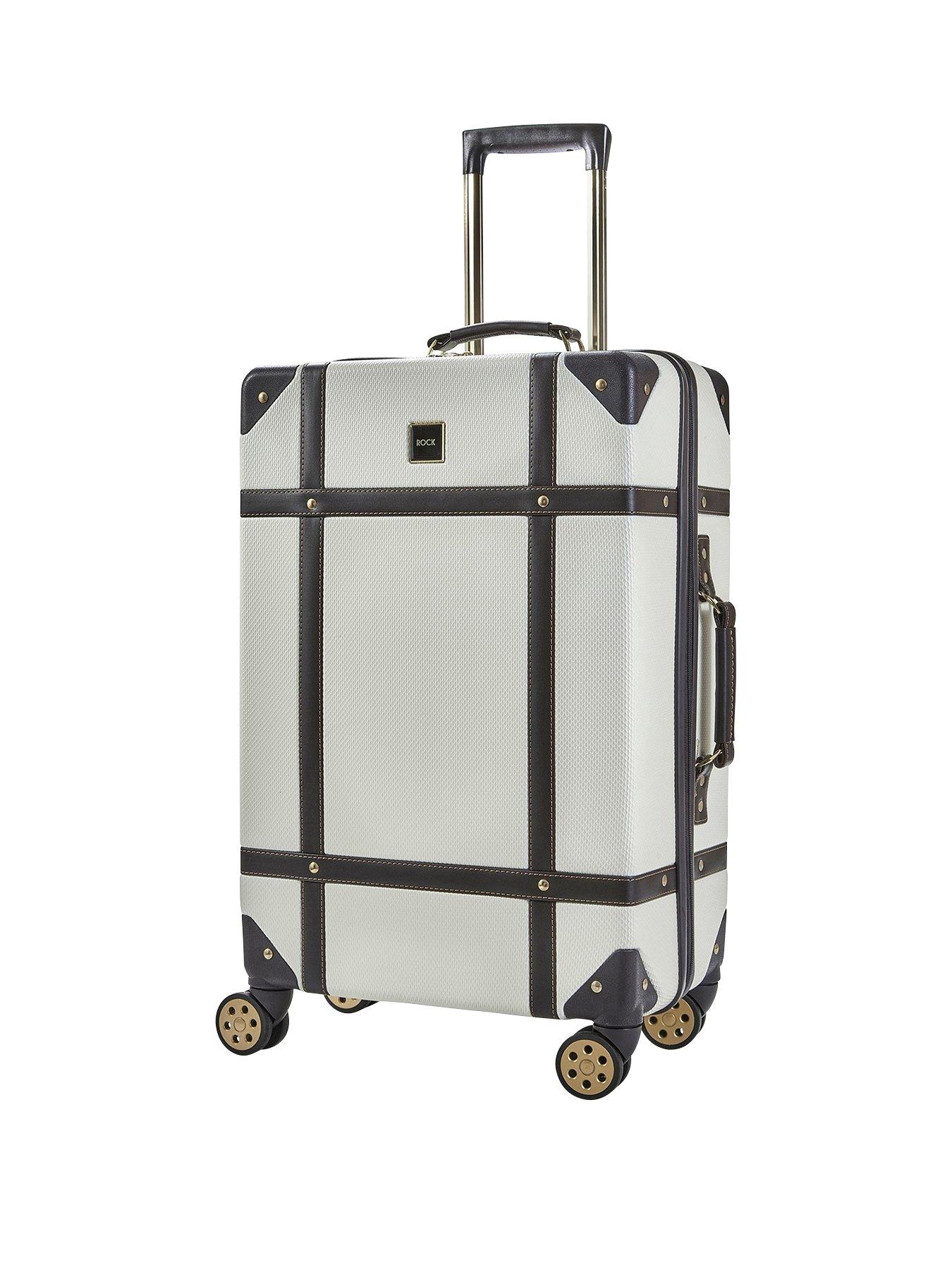 undefined Vintage Medium 8-Wheel Suitcase - Cream