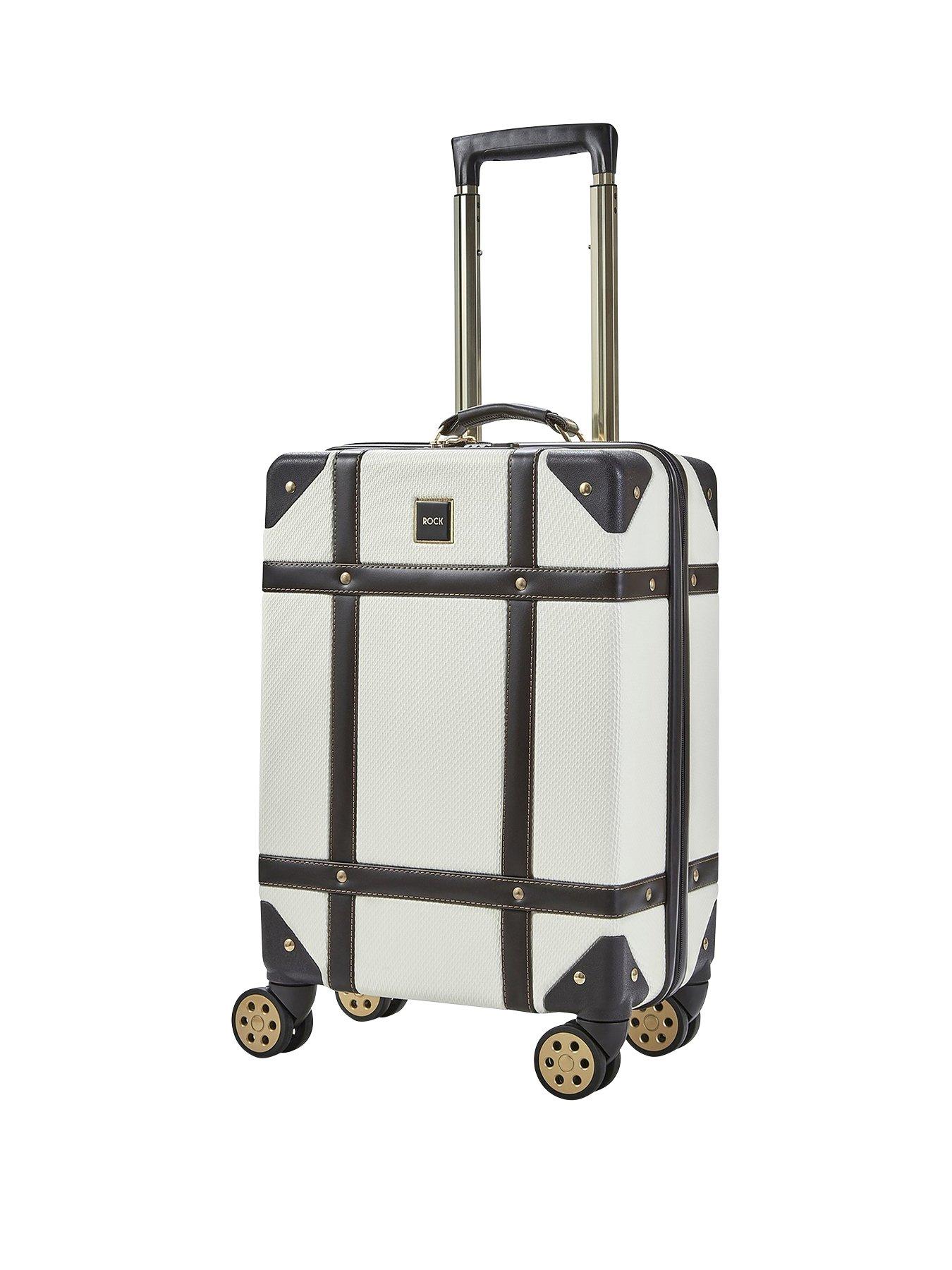 undefined Vintage Carry-on 8-Wheel Suitcase - Cream