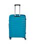  image of rock-luggage-sunwave-large-8-wheel-suitcase-blue