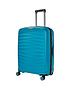  image of rock-luggage-sunwave-medium-8-wheel-suitcase-blue