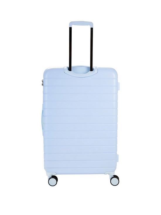 stillFront image of rock-luggage-novo-large-8-wheel-suitcase-pastel-blue