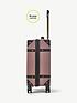  image of rock-luggage-vintage-carry-on-8-wheel-suitcase-rose-pink