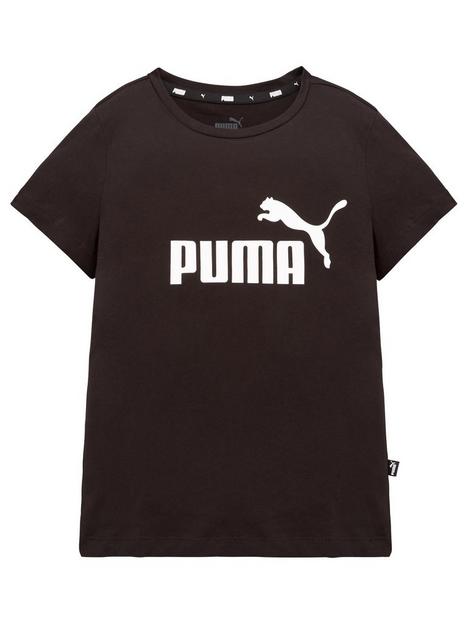 puma-girls-essential-logo-t-shirt-black