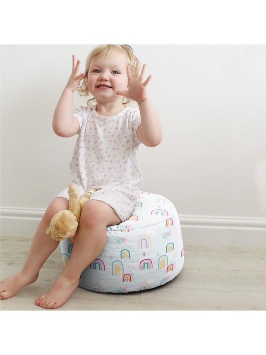 stillFront image of rucomfy-rainbow-sky-childrens-footstool