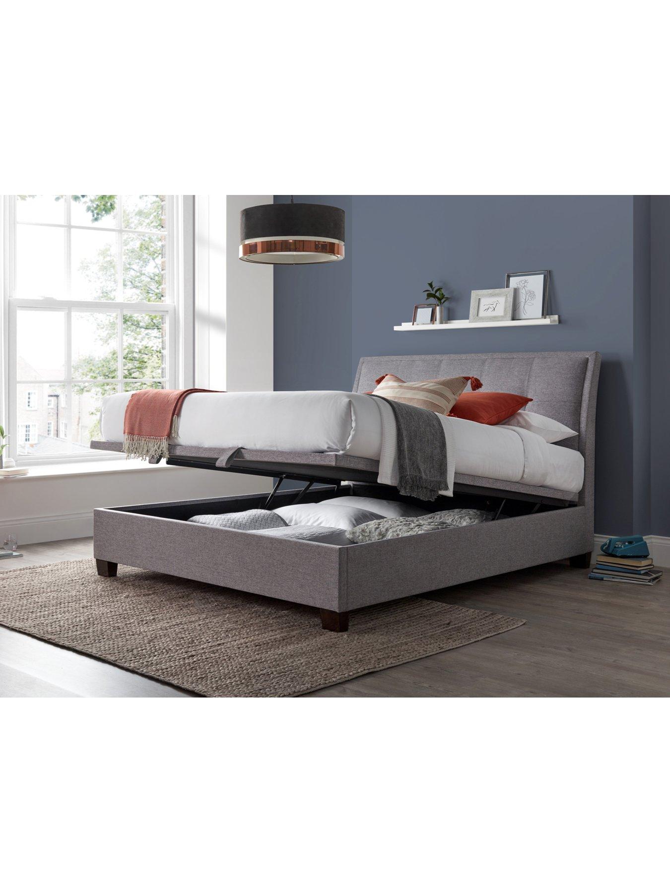  image of very-home-livingstone-end-lift-up-ottoman-storage-bed-with-airsprung-mattress-offer-buy-amp-save-grey