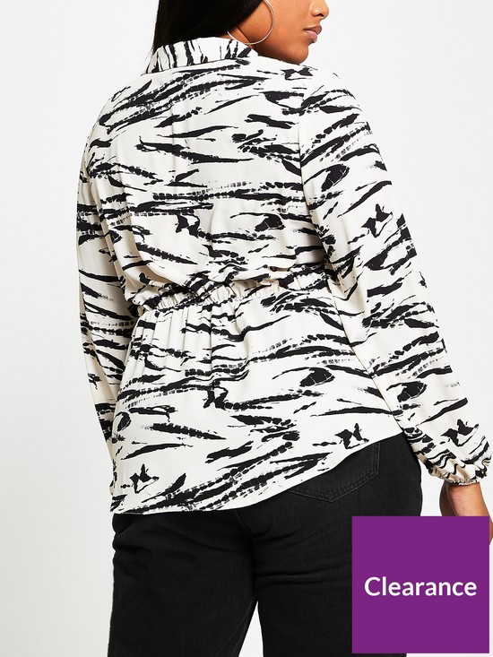 stillFront image of ri-plus-tina-twist-front-blouse-multi