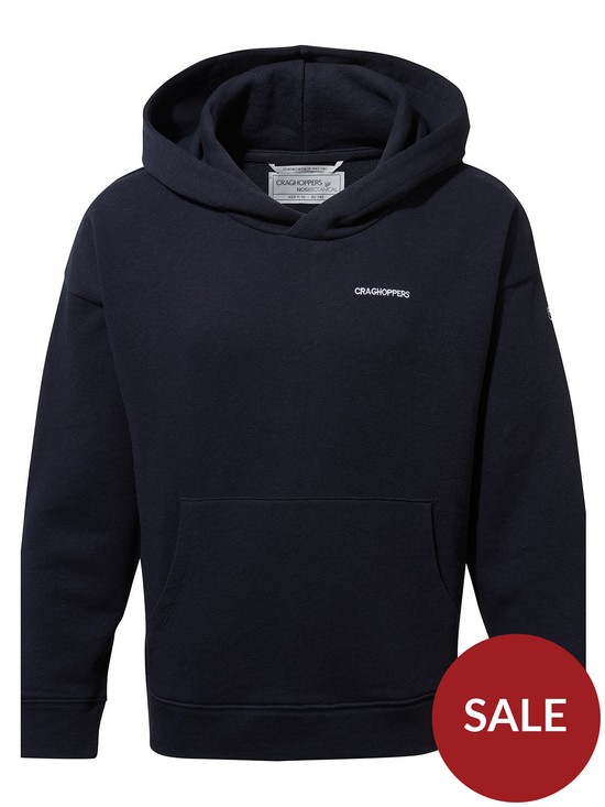 front image of craghoppers-boys-madray-hooded-top-navy