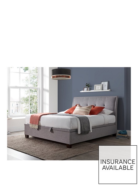 front image of very-home-livingstone-ottoman-storagenbspbed-frame-with-mattress-offer-buy-amp-save-grey