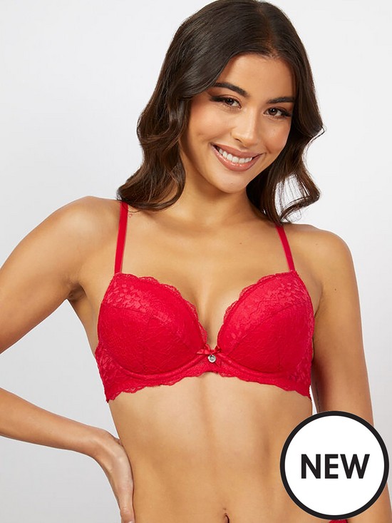 front image of boux-avenue-mollie-plunge-bra-strawberry
