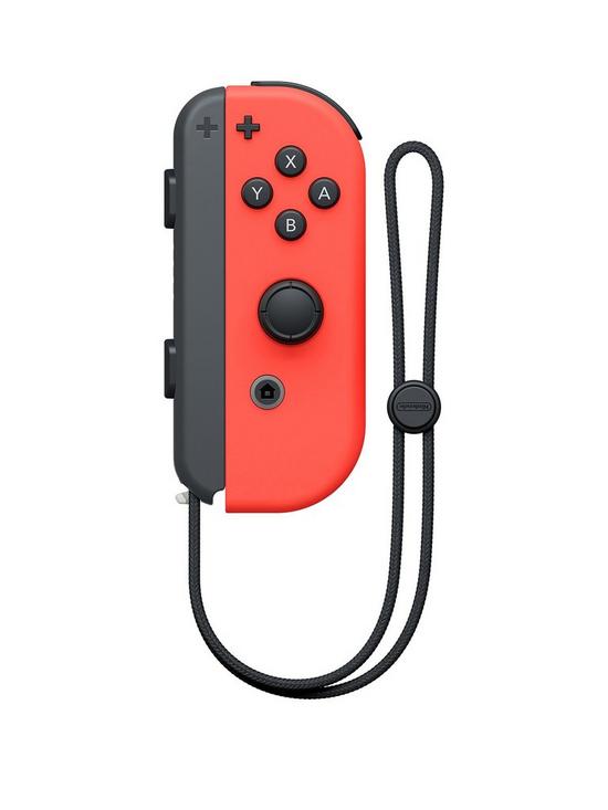 front image of nintendo-switch-joy-con-right-controller-gamepad-wireless-neon-red