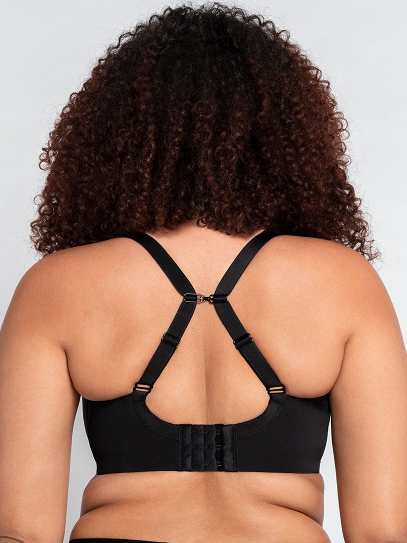 stillFront image of curvy-kate-smoothie-t-shirt-plunge-bra-black