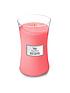  image of woodwick-large-hourglass-scented-candle-melon-amp-pink-quartz-with-crackling-wick