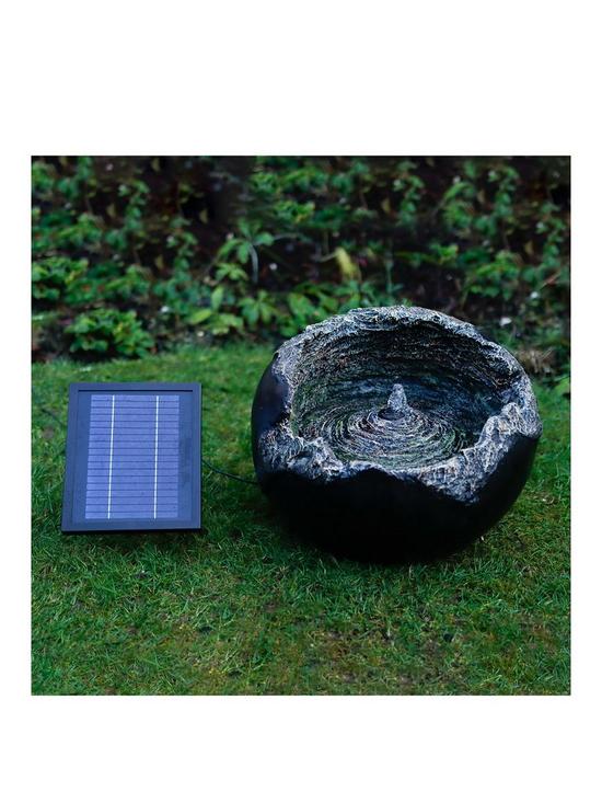 front image of gardenwize-solar-powered-water-feature-rock-bowl