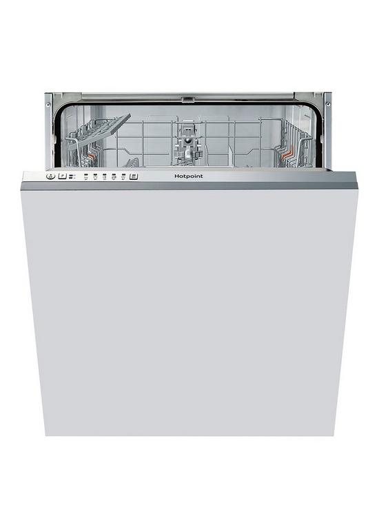 front image of hotpoint-hie2b19uk-built-in-13-place-full-size-dishwasher-silver
