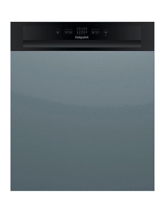 front image of hotpoint-hbc2b19ukn-built-in-13-place-fullsize-dishwasher-black