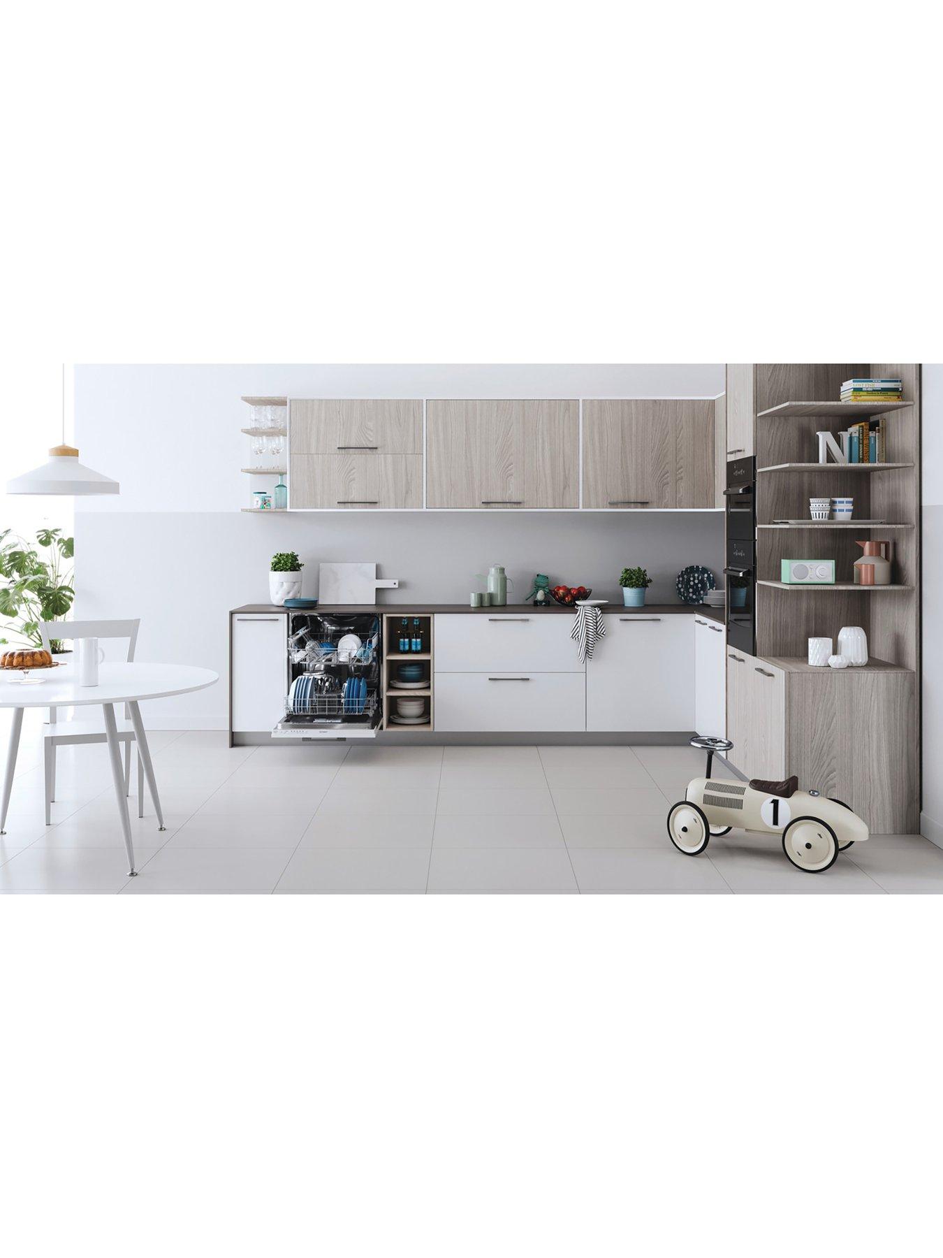  image of indesit-die2b19uk-built-in-13-place-full-size-dishwasher-white