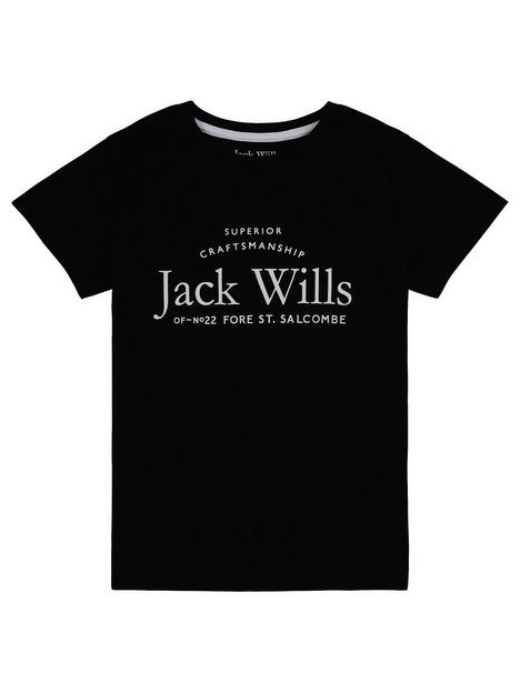 jack-wills-girls-script-t-shirt-black