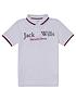  image of jack-wills-boys-script-tipped-polo-shirt-white