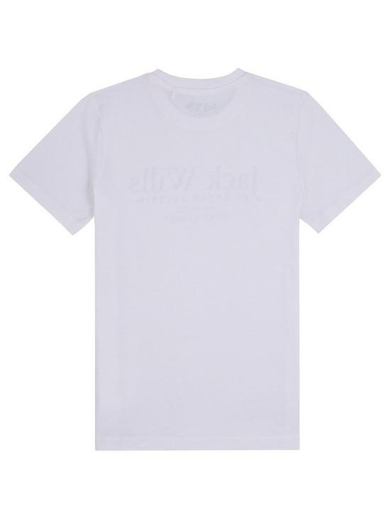 back image of jack-wills-boys-script-t-shirt-white