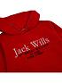  image of jack-wills-boys-script-hoodie-red
