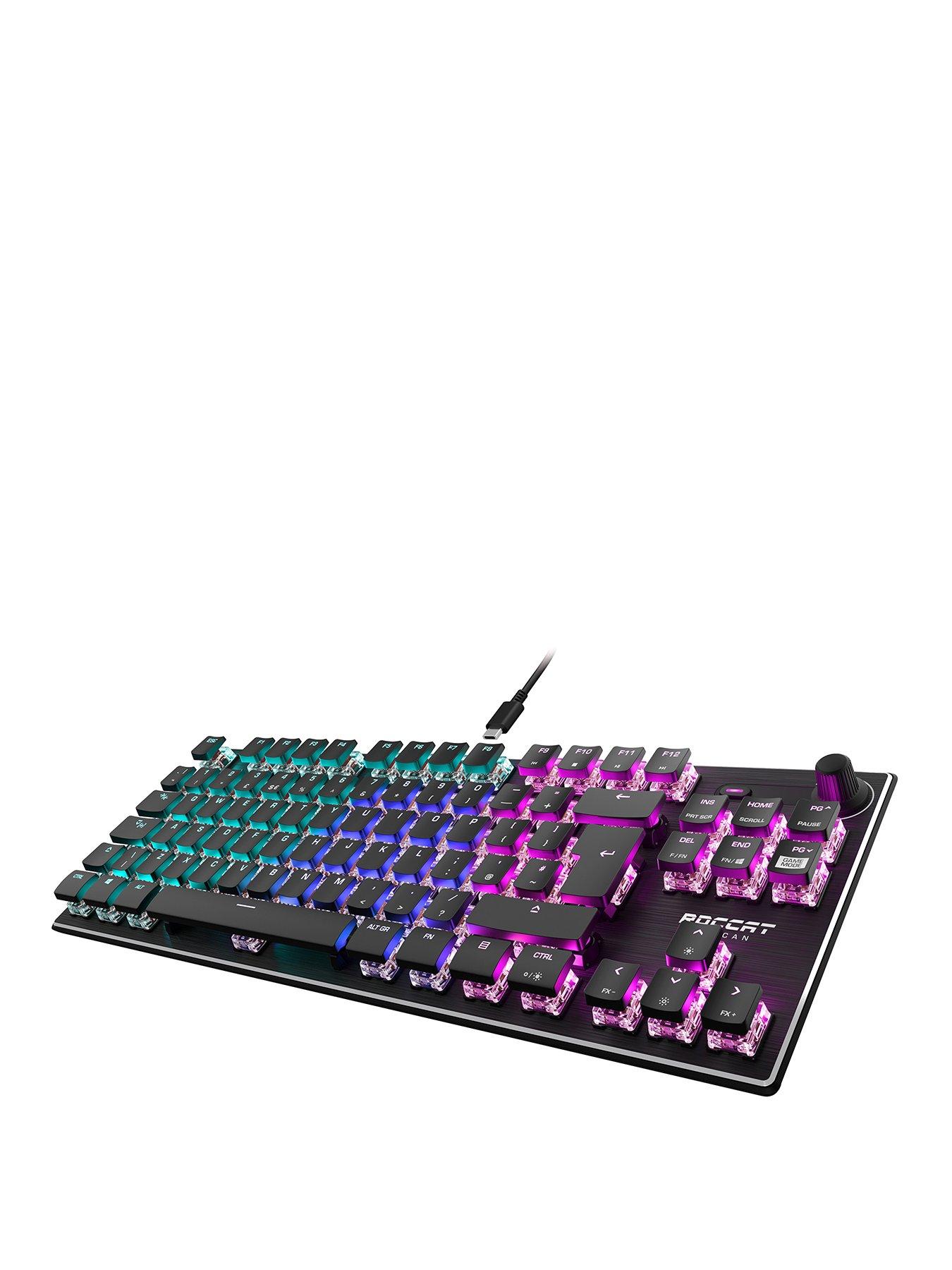 Image 3 of 7 of Roccat Vulcan TKL AIMO Mechanical Gaming Keyboard - Linear Switch, UK Layout