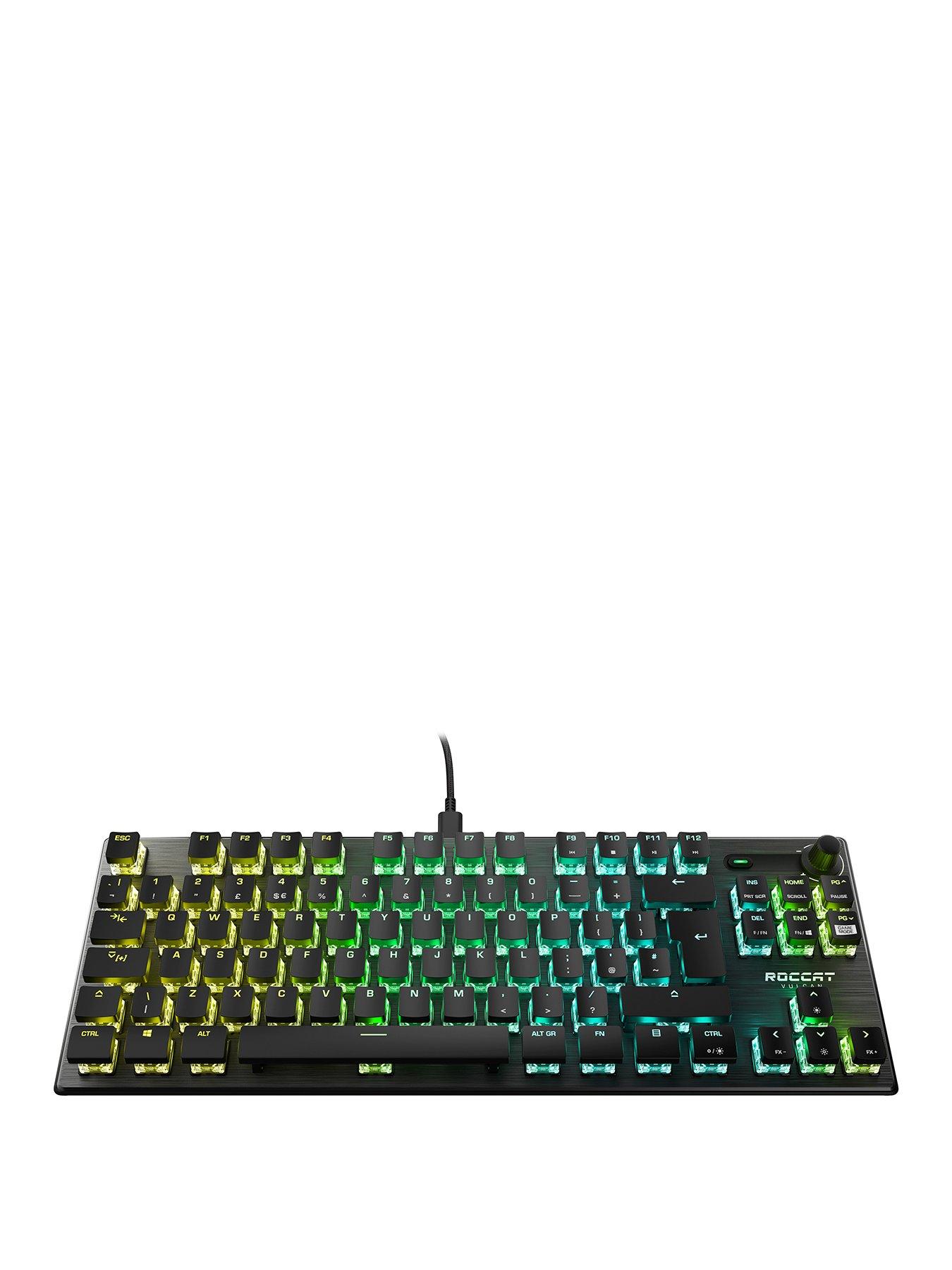 front image of roccat-vulcan-tkl-pronbspaimo-mechanical-rgb-gaming-keyboard