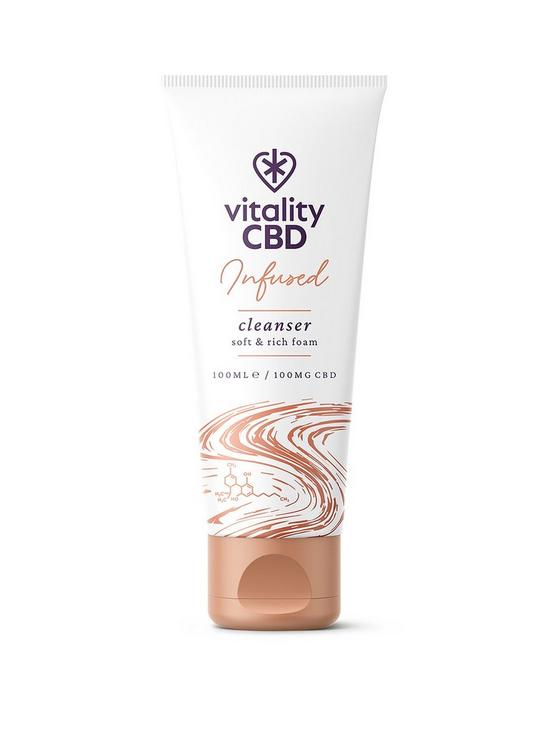 front image of vitality-cbd-infused-cleanser-100mg-100ml