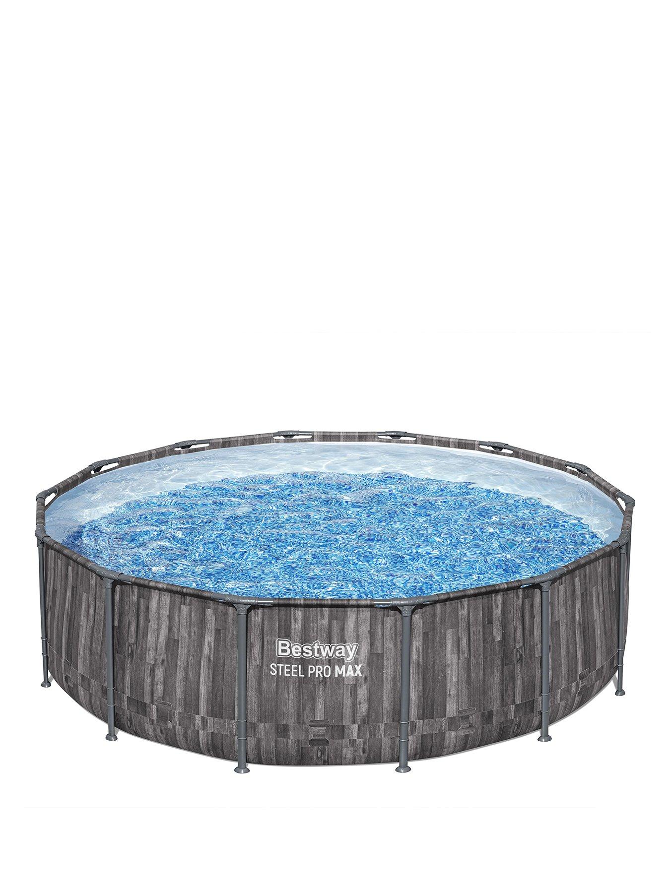 Image 2 of 6 of Bestway 14ft&nbsp;Steel Pro MAX Frame Stone Pool, Filter Pump with Ladder