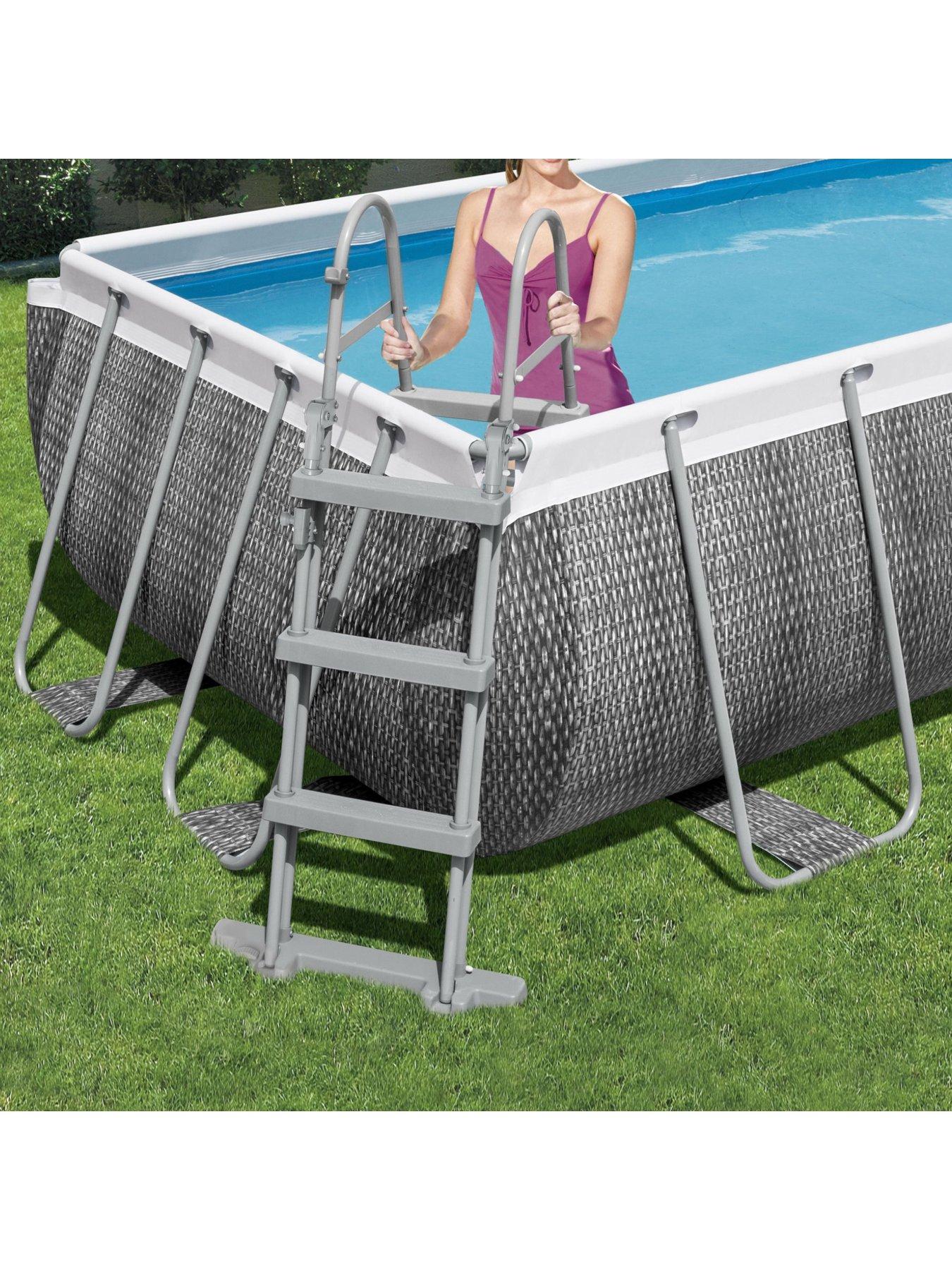  image of bestway-13-xnbsp6ftnbsppower-steel-rattan-pool-set-filter-pump-with-ladder