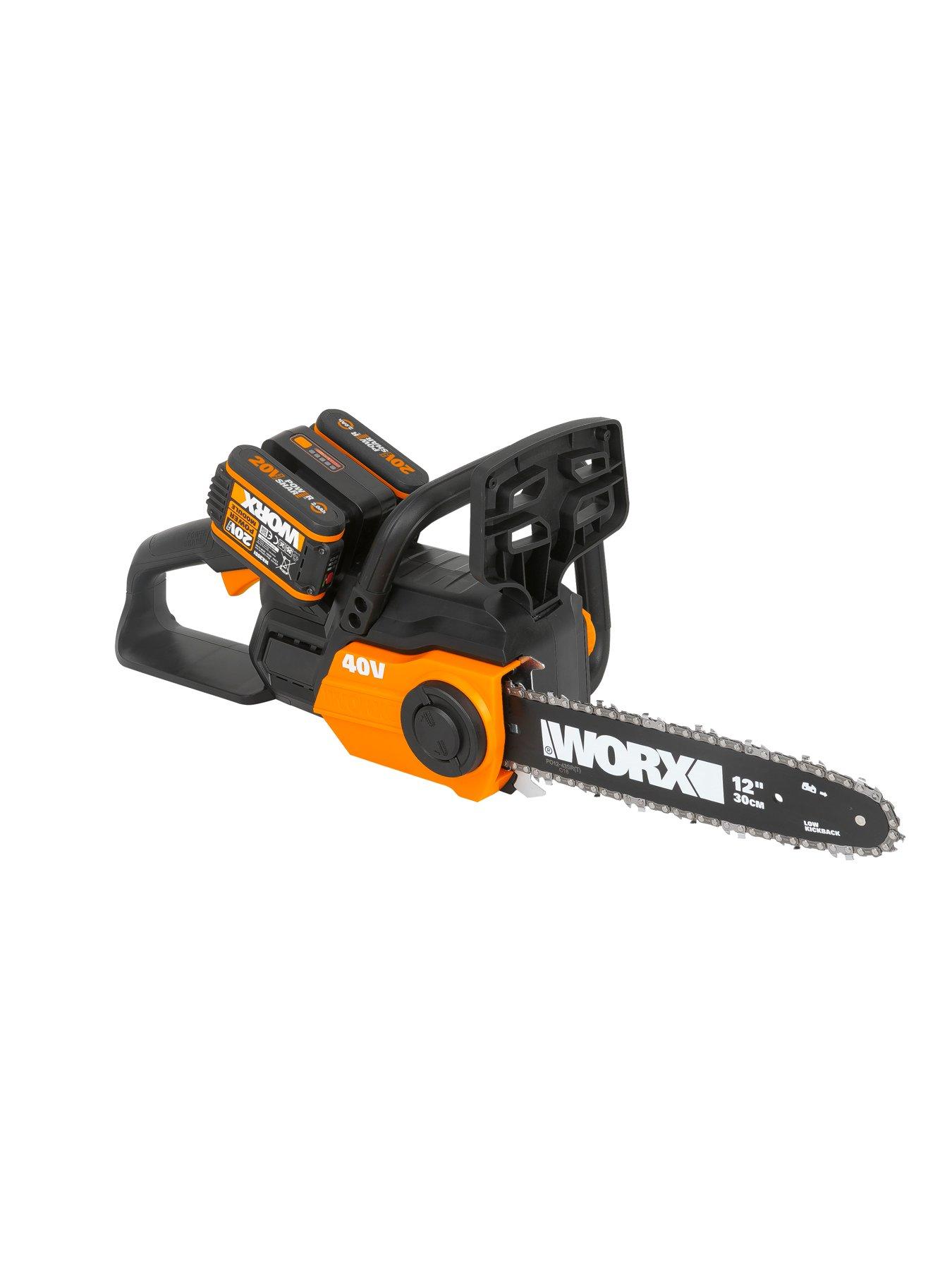 Worx WG381E 2x20v Cordless Chainsaw 30cm | littlewoods.com