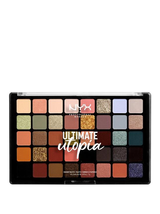 front image of nyx-professional-makeup-ultimate-eye-shadow-palette-utopia-40-shades