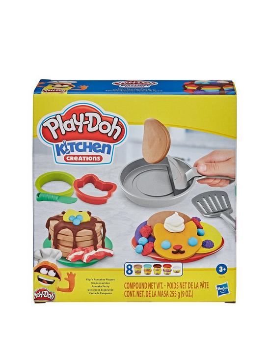 front image of play-doh-kitchen-creations-flip-n-pancakes-playset