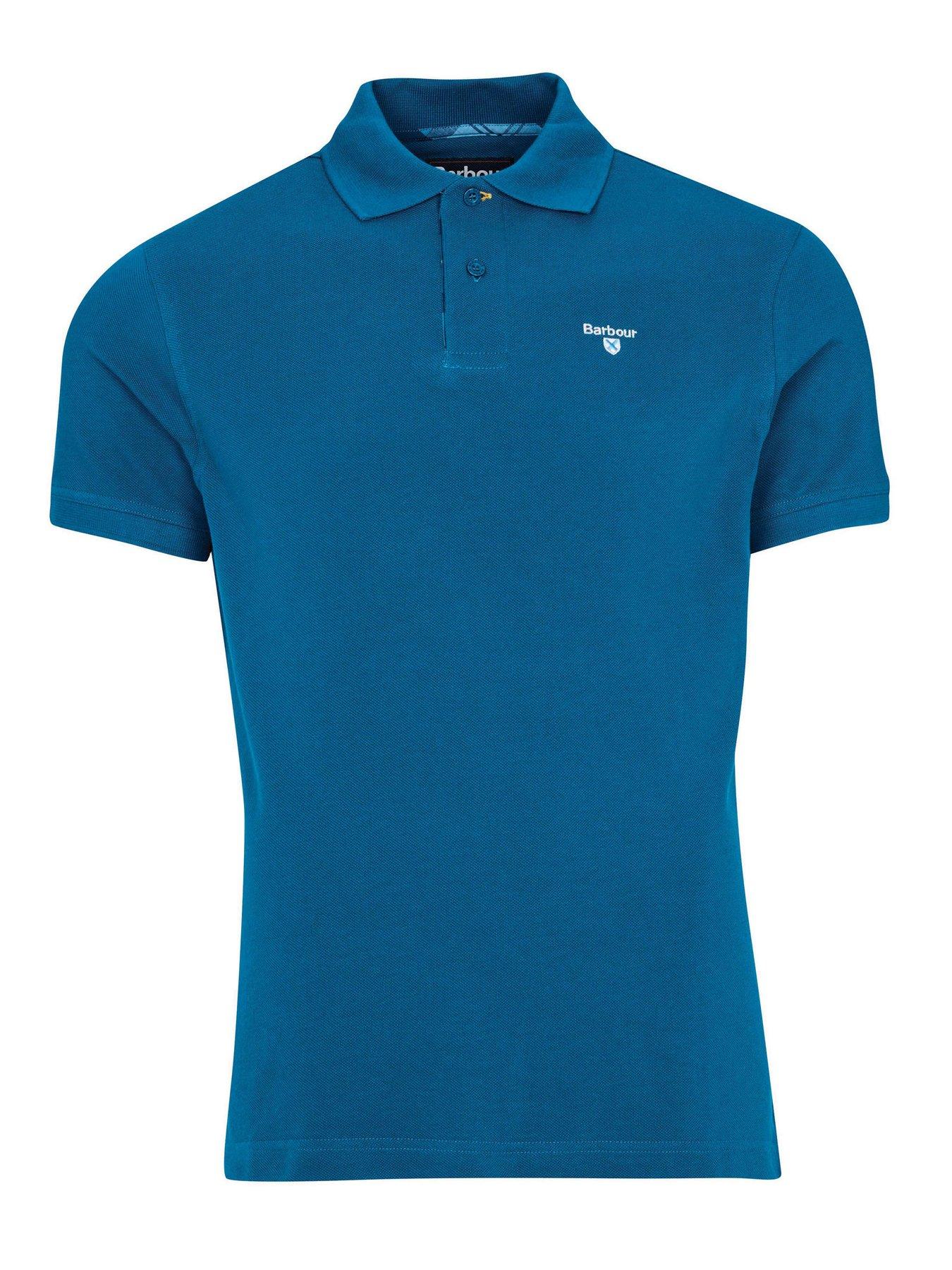 image of barbour-tartan-pique-regular-fit-polo-shirt-blue