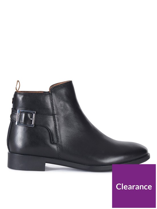 front image of barbour-patti-ankle-boots-black