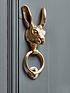 image of cox-cox-hare-door-knocker-solid-brass