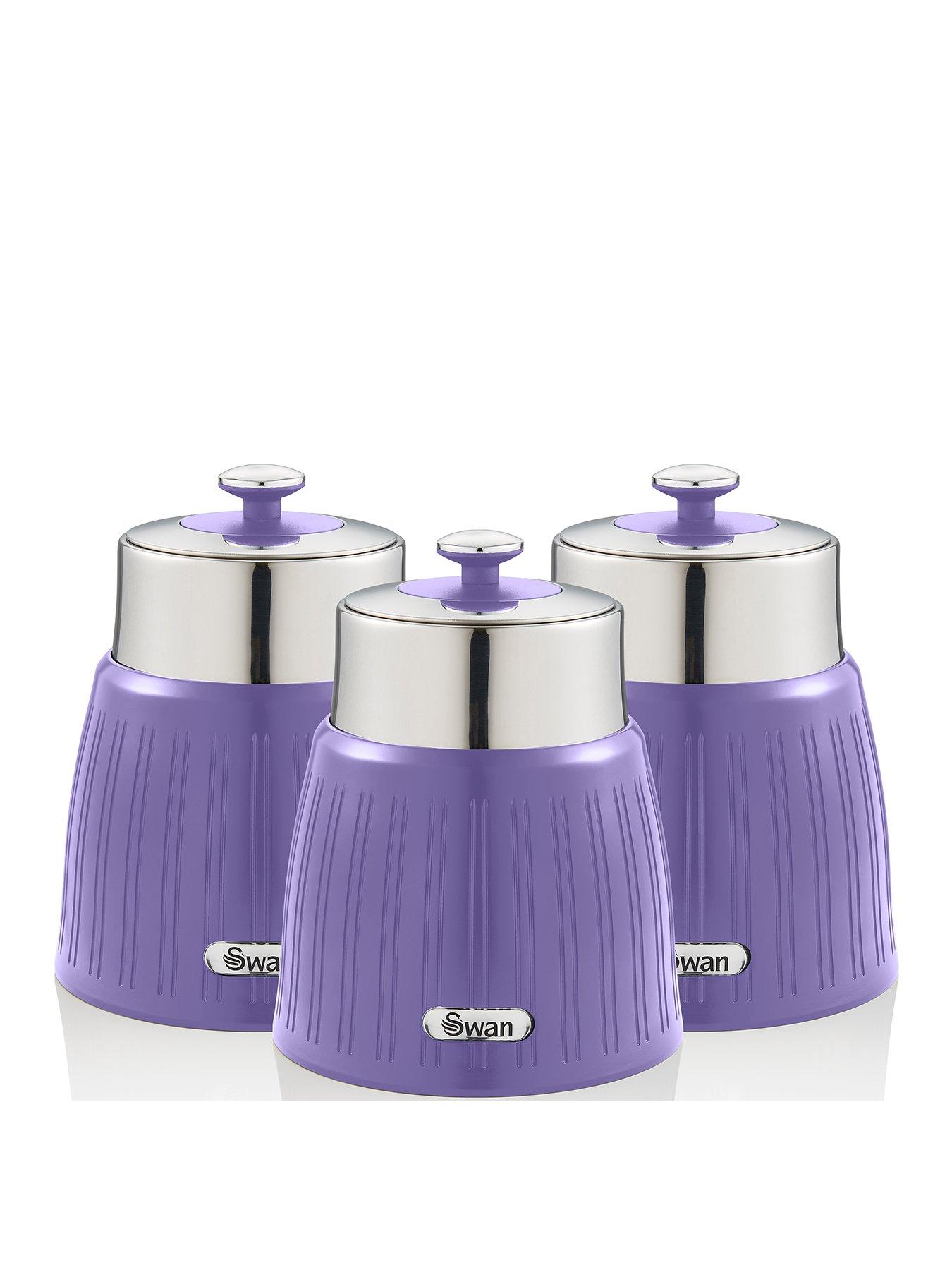 Swan Retro Set of 3 Storage Canisters | littlewoods.com