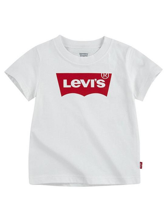 front image of levis-baby-boys-batwing-t-shirt-white