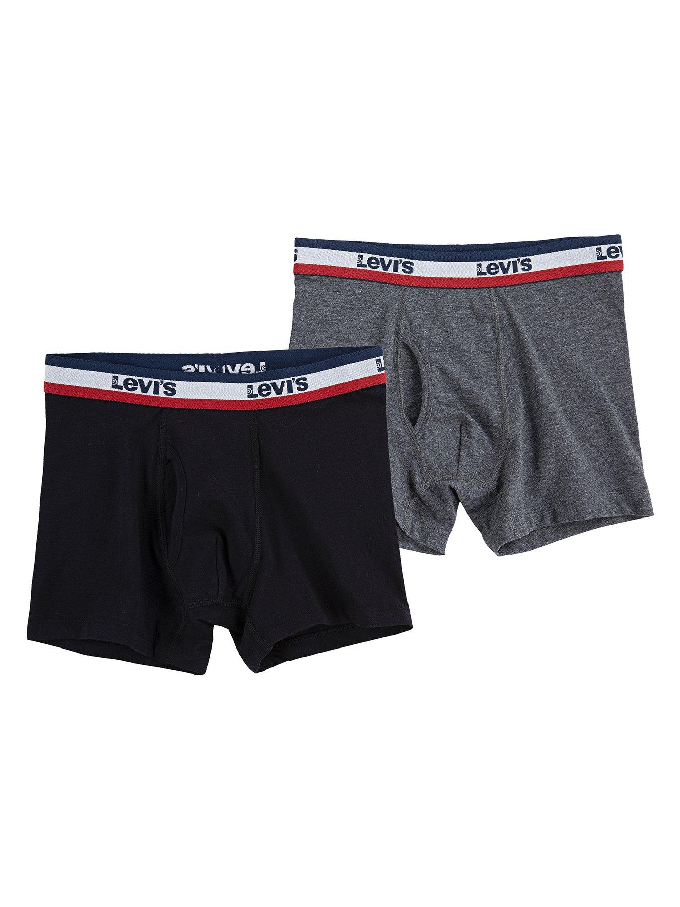 undefined Boys 2 Pack Sportswear Logo Boxer Brief - Black