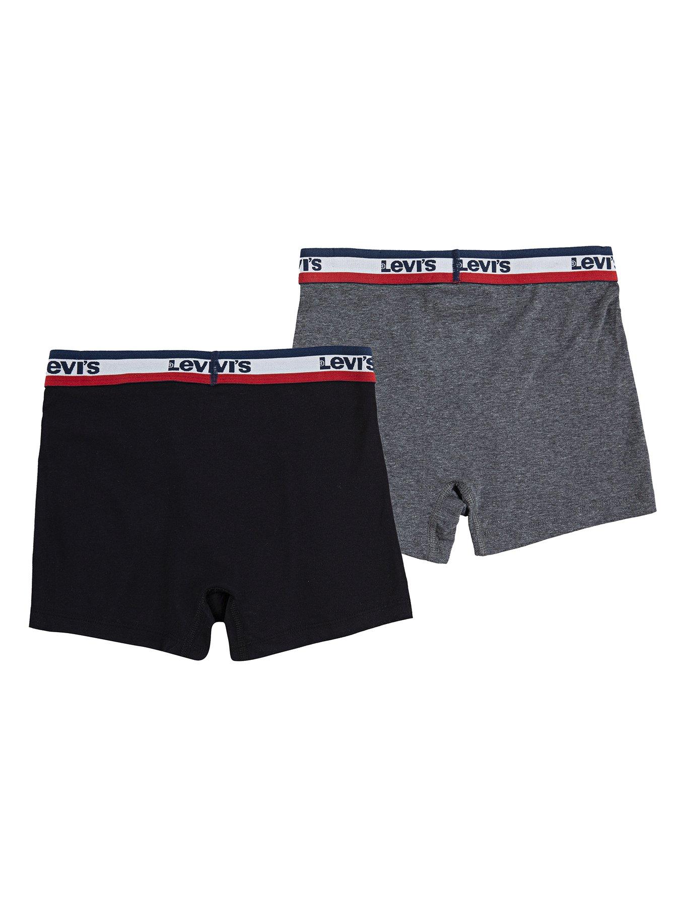 Image 2 of 2 of Levi's Boys 2 Pack Sportswear Logo Boxer Brief - Black