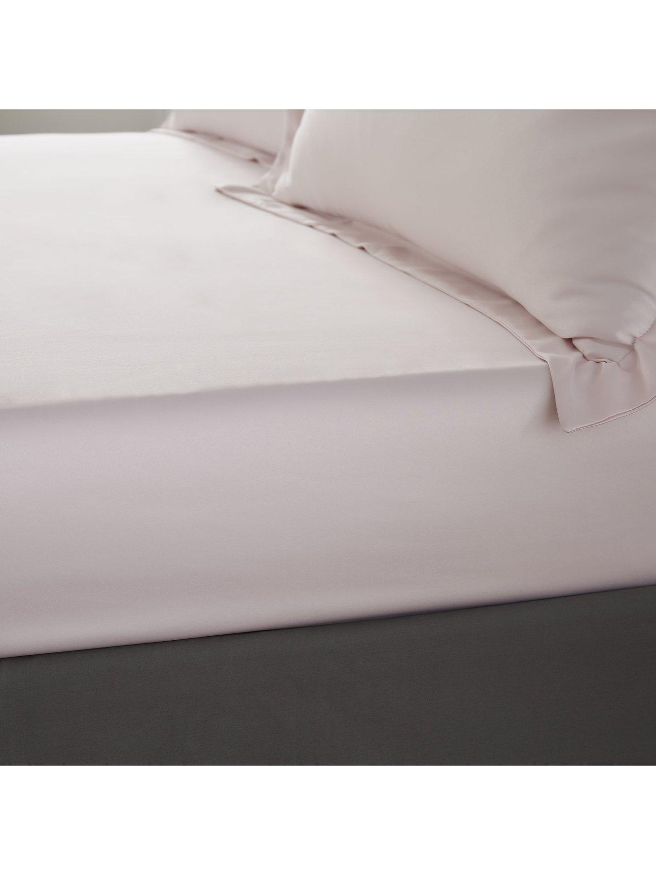 Image 1 of 3 of Catherine Lansfield Silky Soft Satin Fitted Sheet - Blush