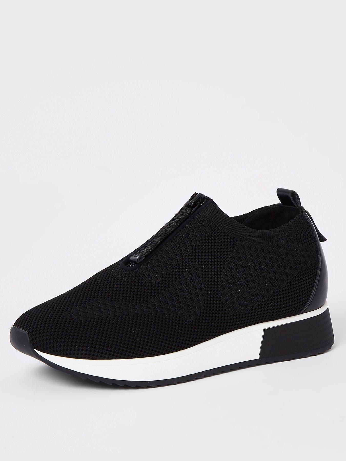 river island black trainers womens