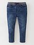  image of mini-v-by-very-boys-knitted-waistband-jeans-mid-blue