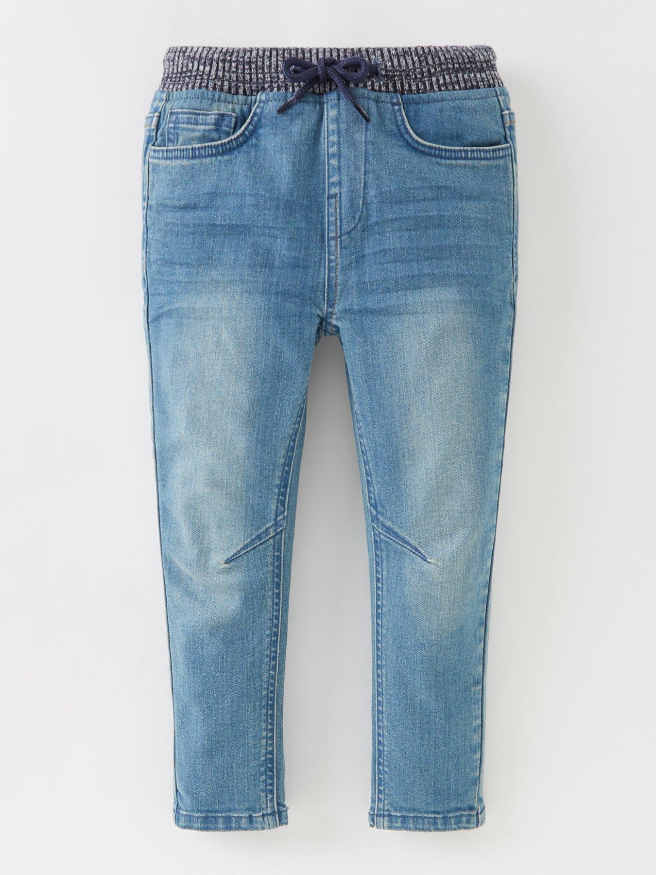 front image of mini-v-by-very-boys-knitted-waistband-jeans-light-wash