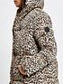  image of river-island-leopard-longline-shawl-padded-jacket