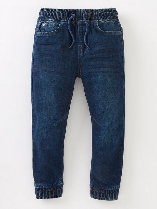 back image of mini-v-by-very-boys-2-pack-pull-on-carrot-fit-jeans-bleach-washmid-wash