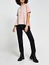  image of river-island-kindness-woven-tie-back-tee-pink