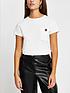  image of river-island-button-chest-pocket-t-shirt-white