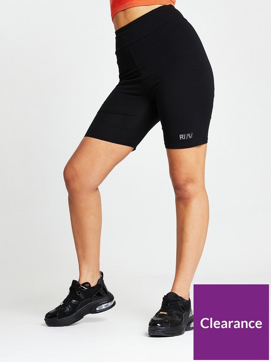 front image of river-island-ri-active-sustainable-cycling-short-black