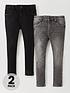  image of mini-v-by-very-boys-2-pack-skinny-jeans-blackgrey